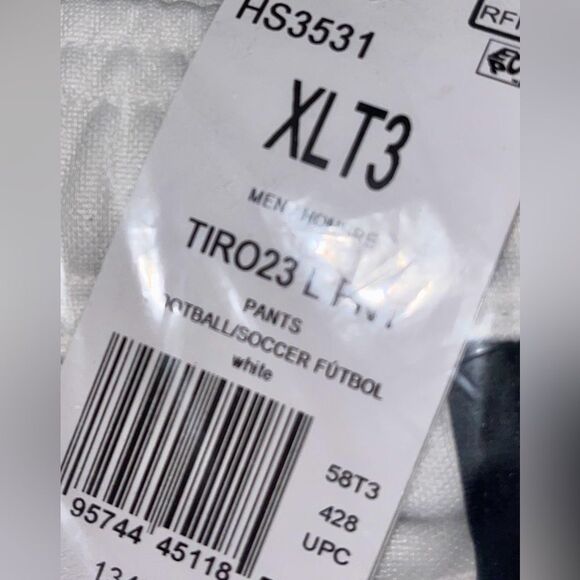 Adidas Tiro23 Pants Mens 3XLT White Black Trifoil Tapered Leg Full Length NEW - Picture 6 of 10